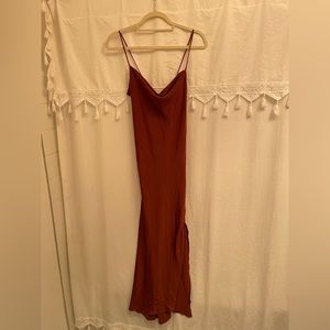 Brand New, ASTR the Label, silk slip dress, size XL - Gaia MIDI Dress.